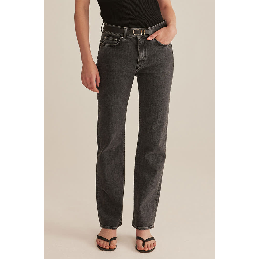 The Straight Denim Jeans, Grey Wash