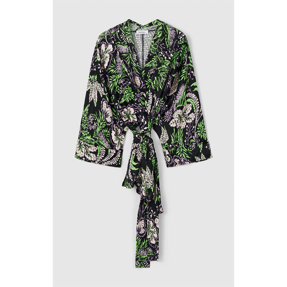 Tennessee Vegetal Kimono, Black