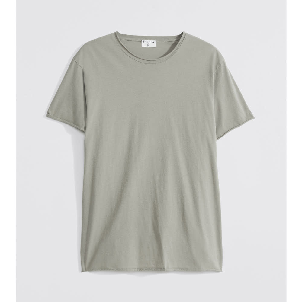 Roll Neck Tee, Oyster Grey