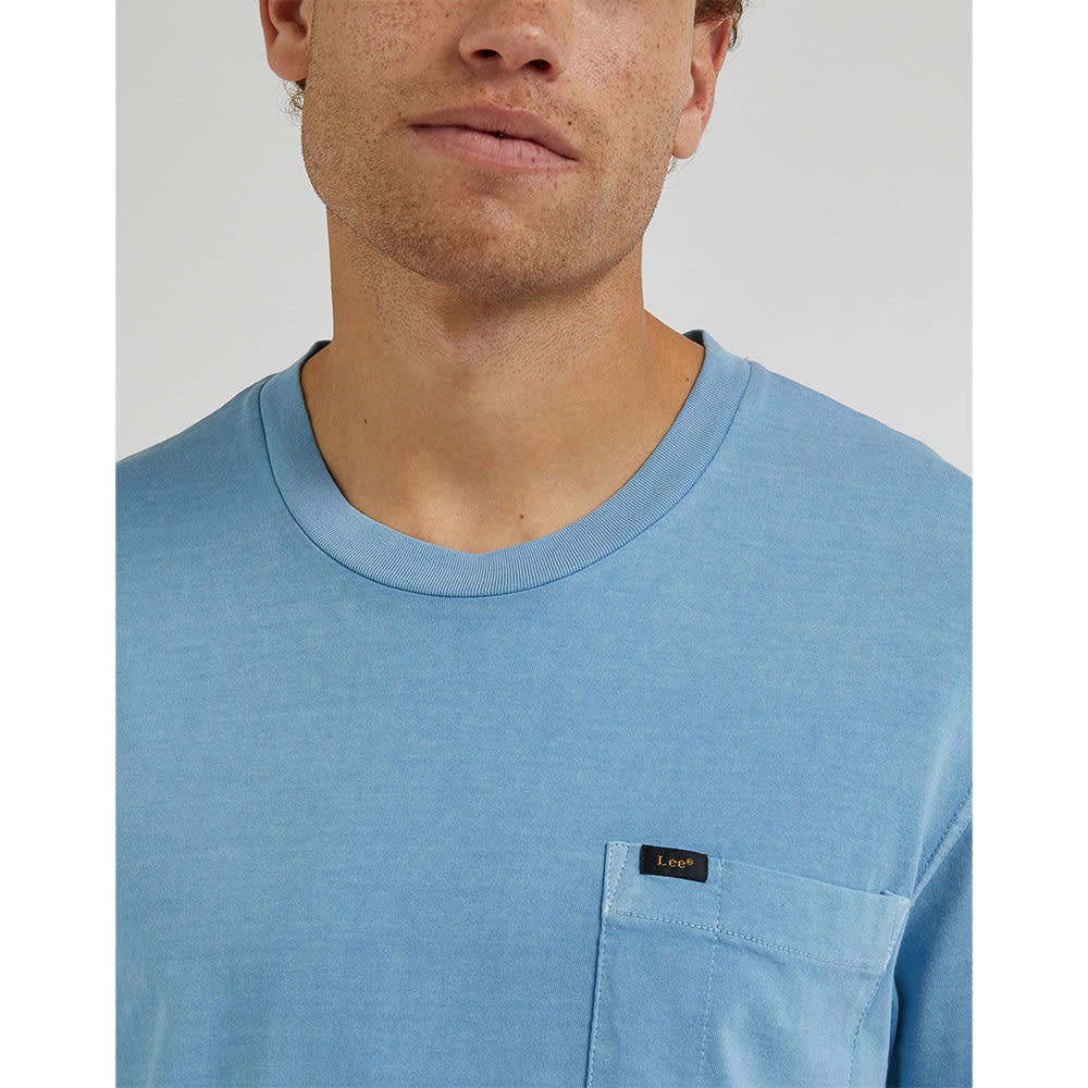 Relaxed Pocket Tee, Ice Blue