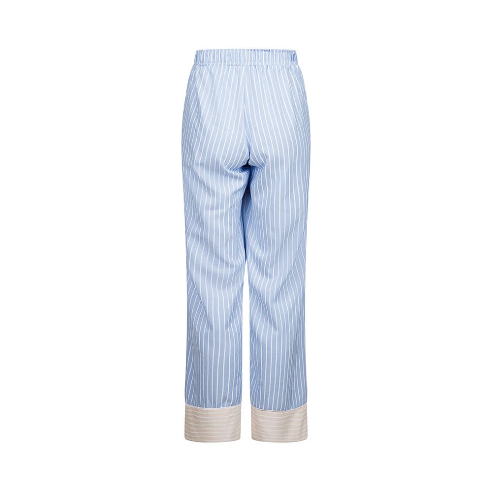 Skin Soto Mix Stripe Pants, Light Blue