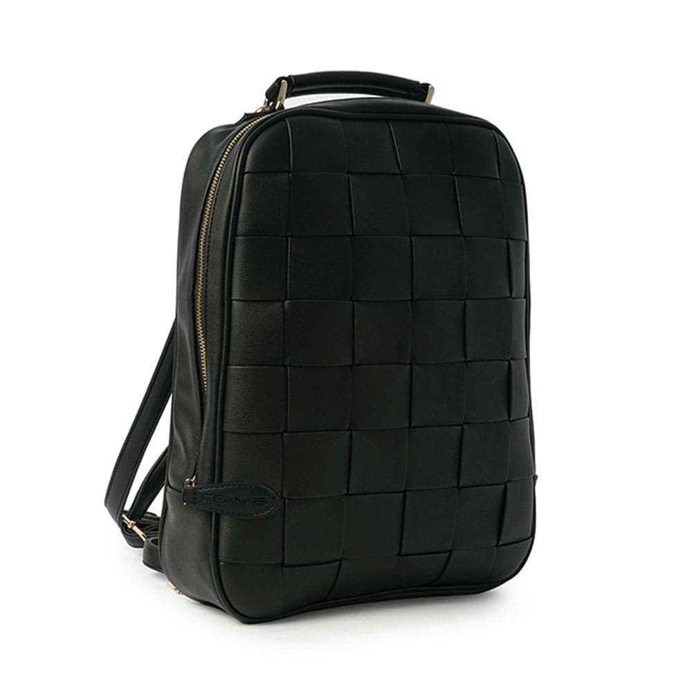 Braided Strap Ravenna Backpack Black, L27xW7xH35CM, Black
