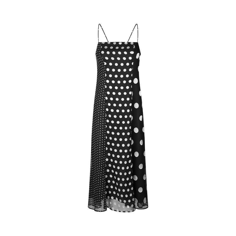 Annah dress aop 14495, Black Dot