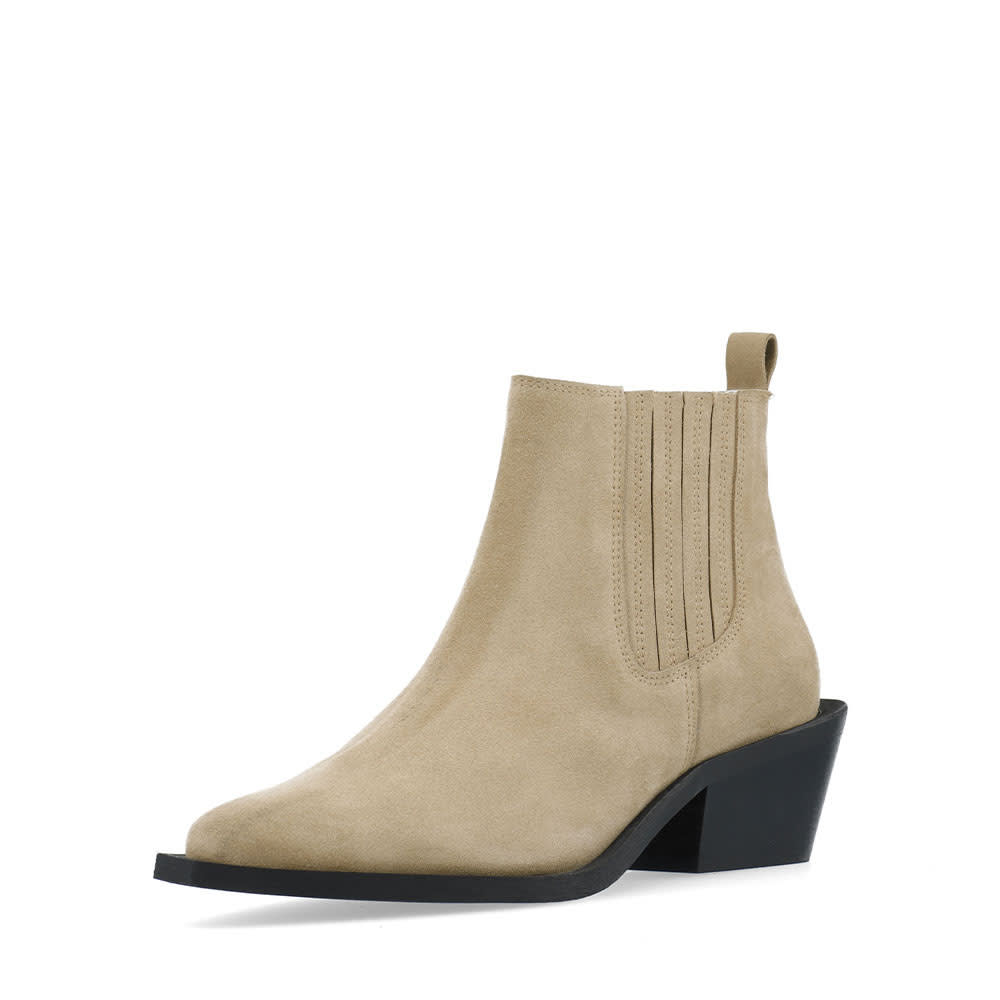 Biamona Western Boot Low Chelsea Suede, Sand