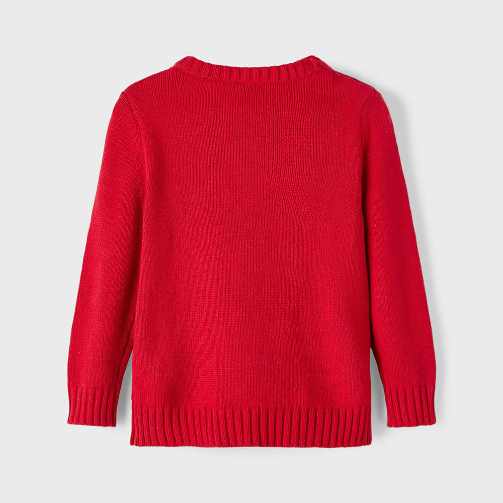 NMFRULLE LS KNIT, Jester Red