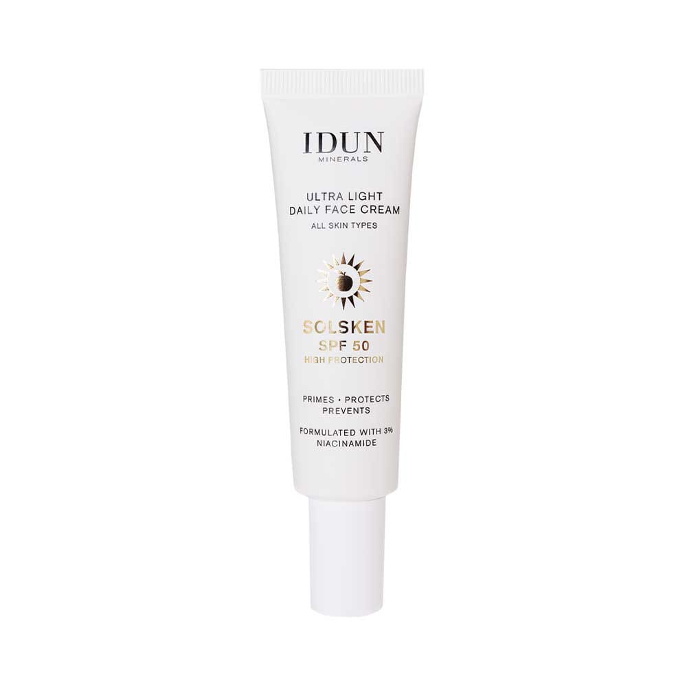 Ultra Light Daily Face Cream Solsken SPF 50 från IDUN Minerals