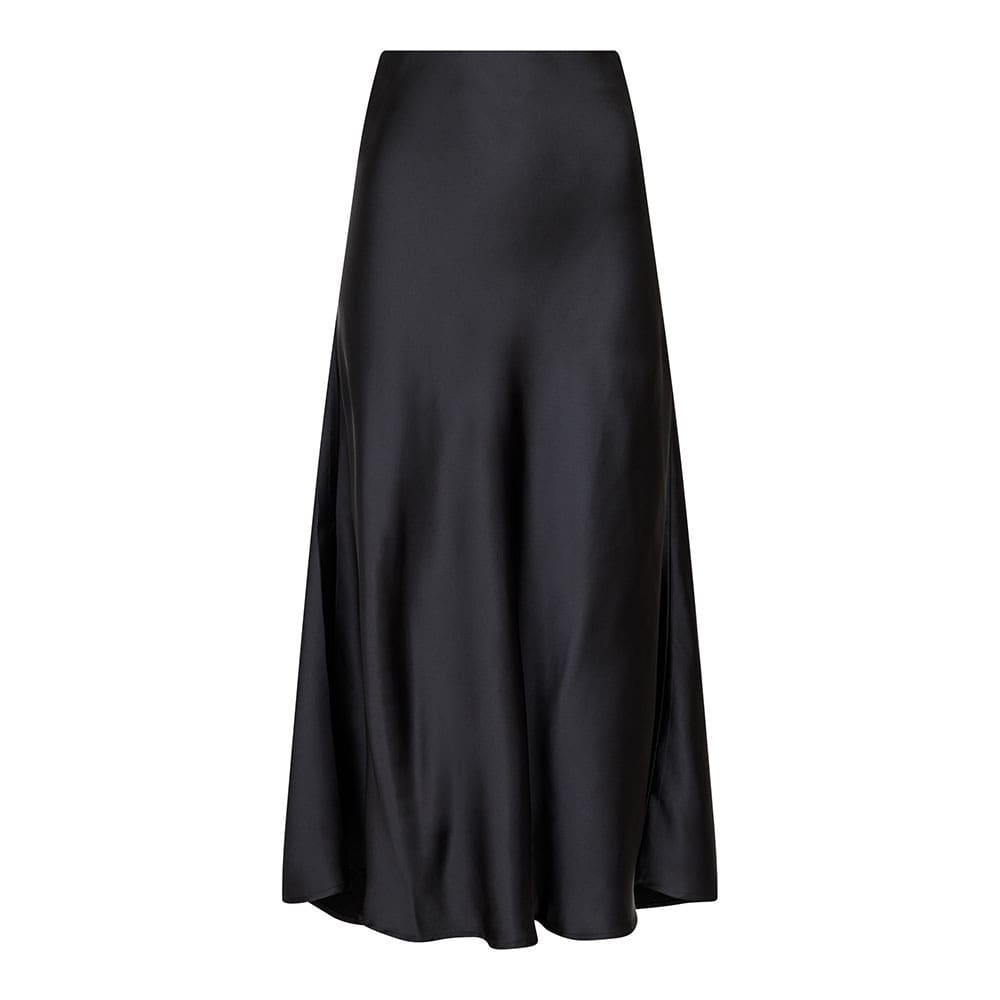 Bovary Sateen Skirt, Black