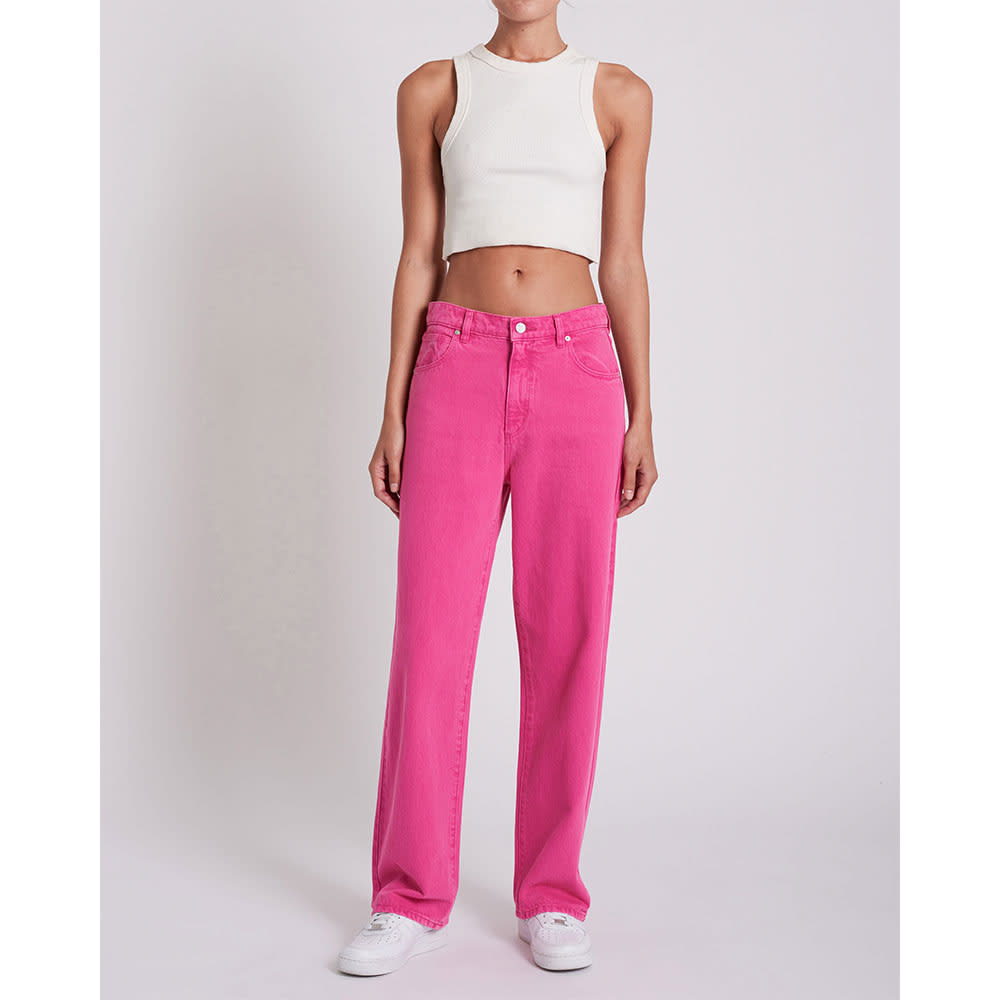 Slouch Jean Super Pink Stoned Jeans från Abrand