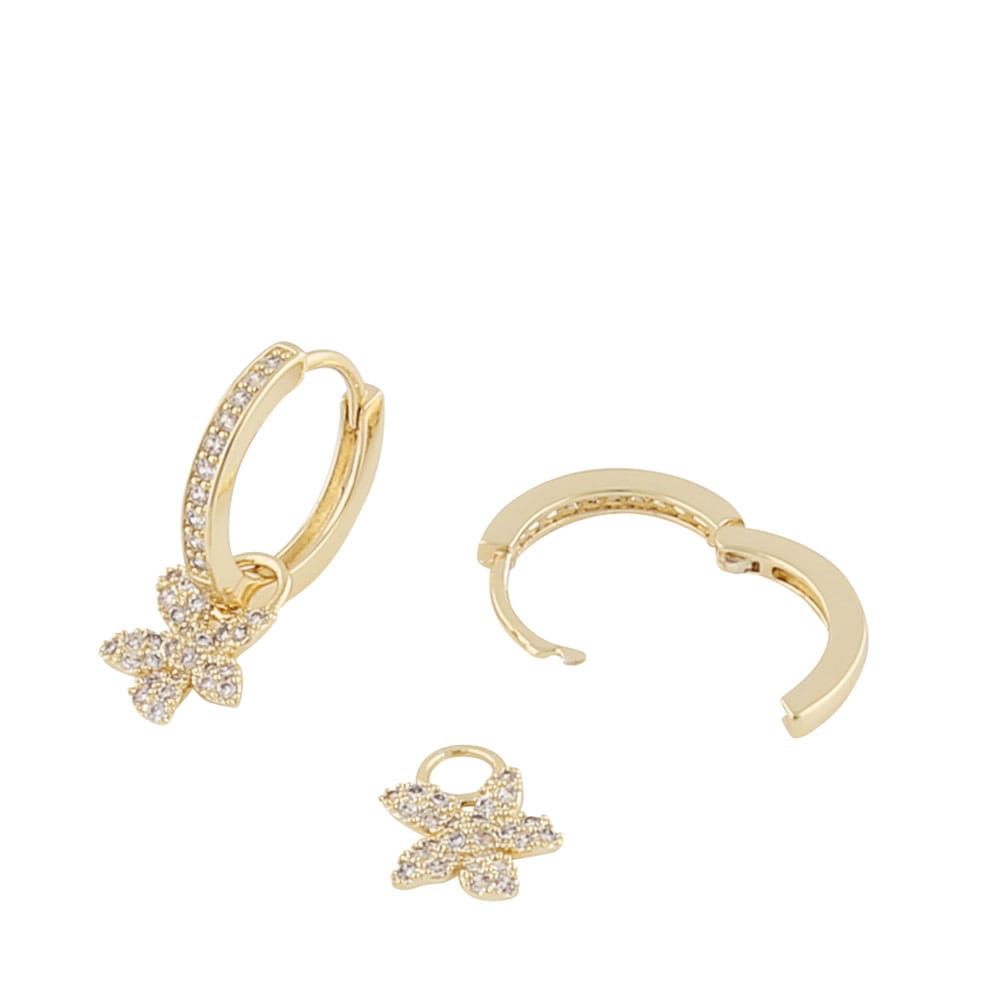 Lana Ring Dahlia Earrings, G/Clear