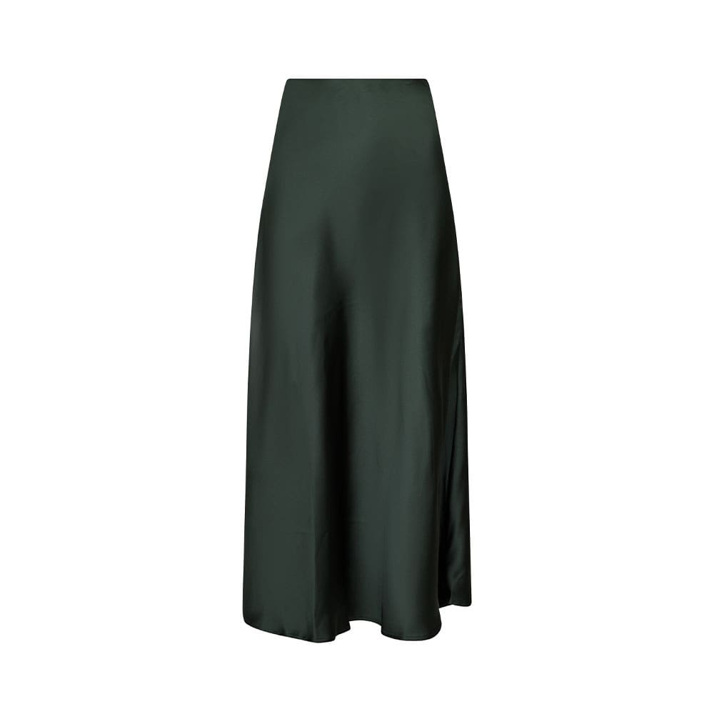 Bovary Sateen Skirt, Dark Green