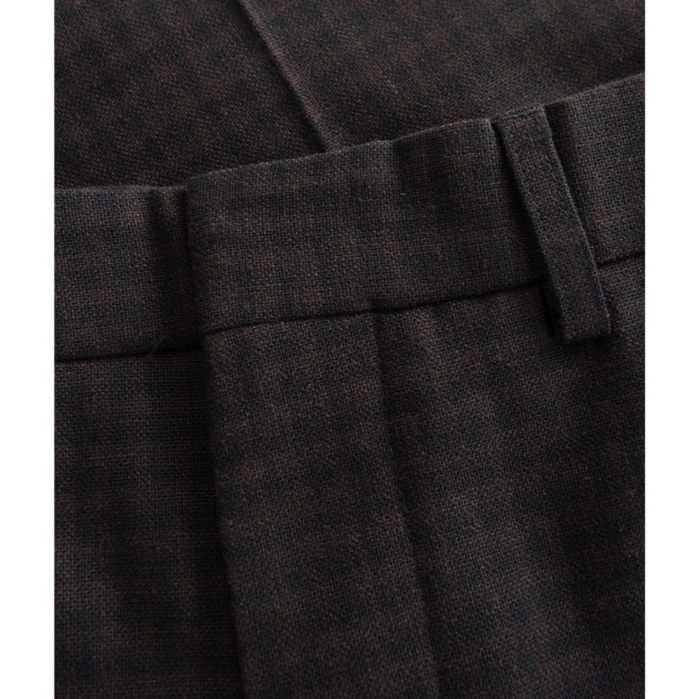 Charlie Wool Trousers, Brown Check