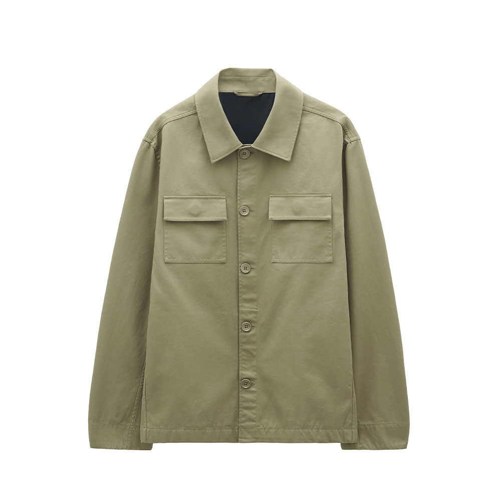 Cotton Workwear Jacket, Khaki Gree
