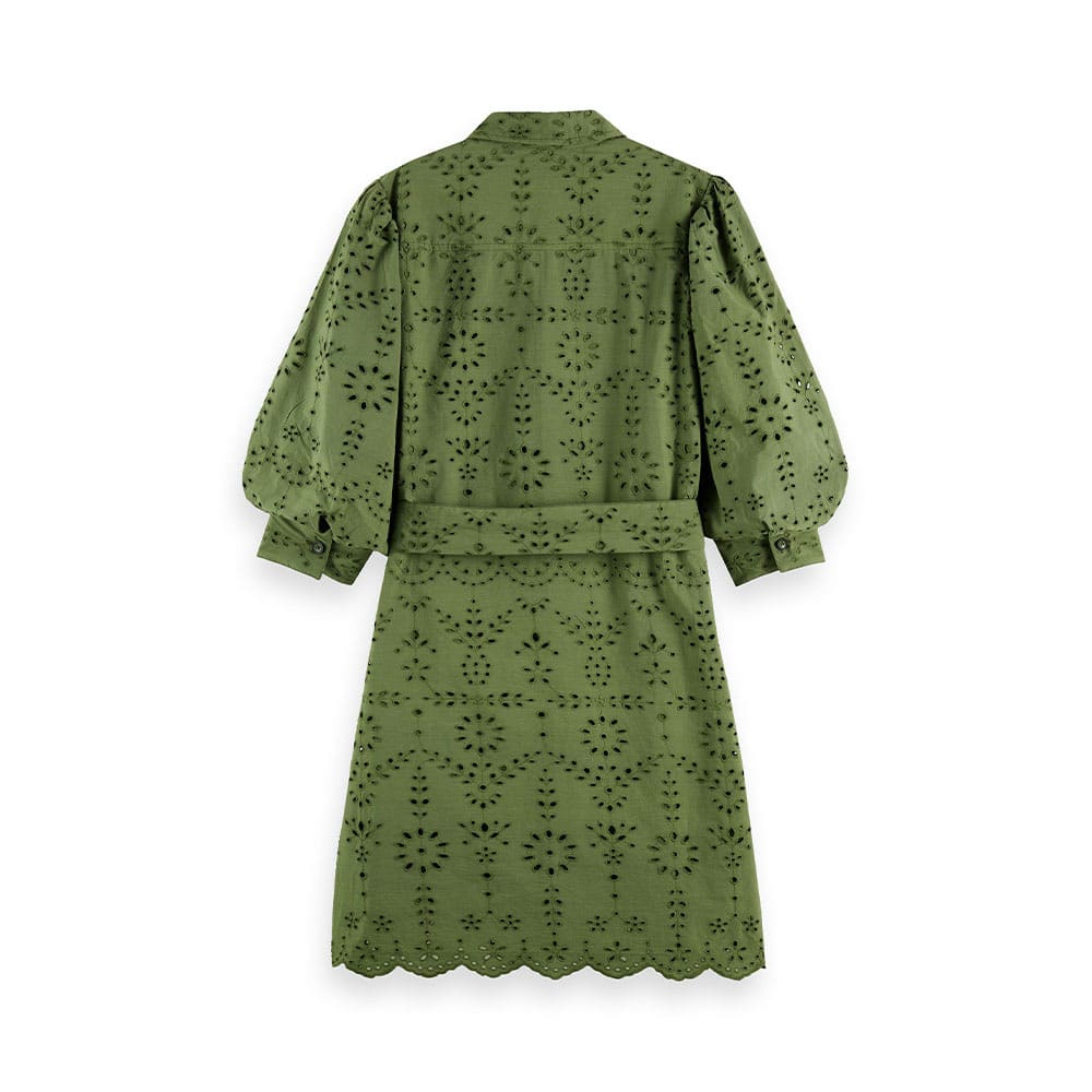 Puff sleeve embroidered Dress
