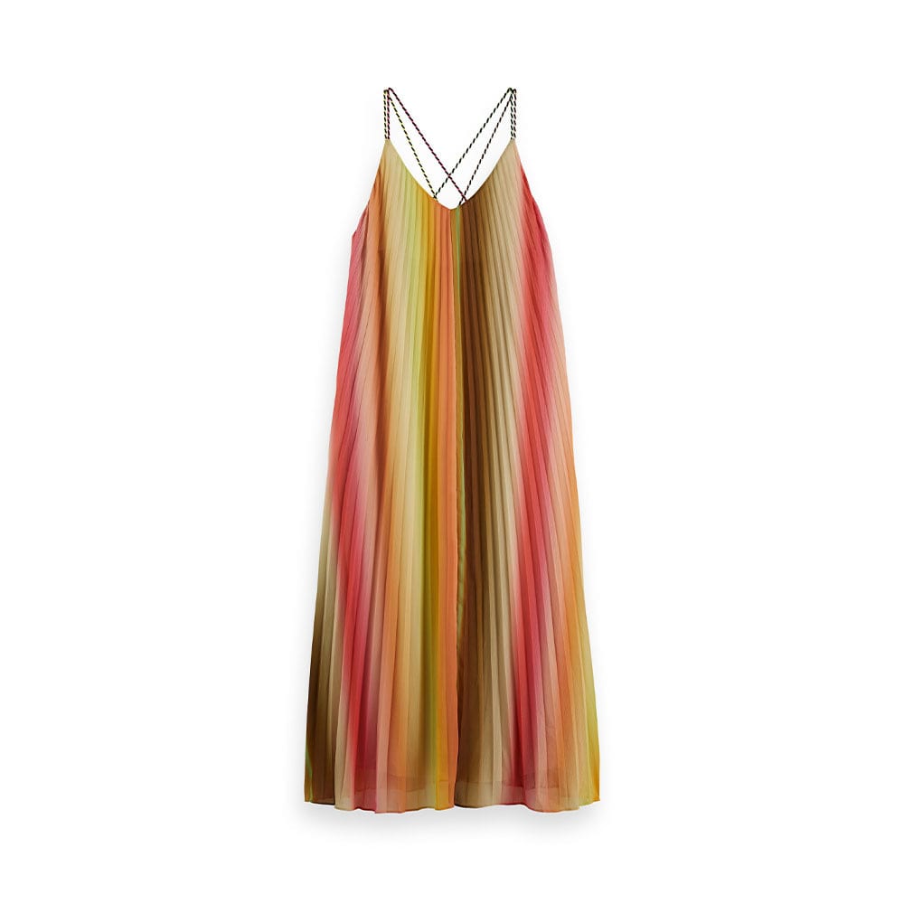 Pleated rainbow Dress