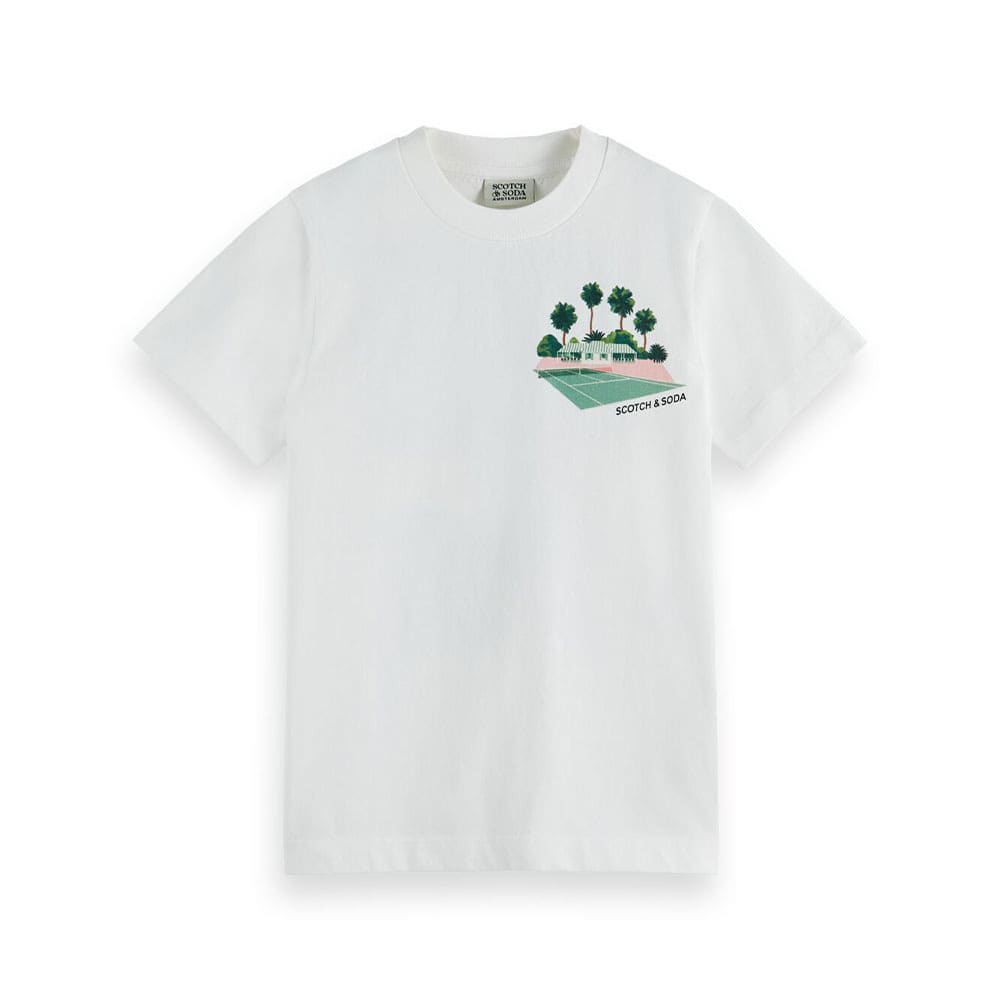 T-shirt med print, White