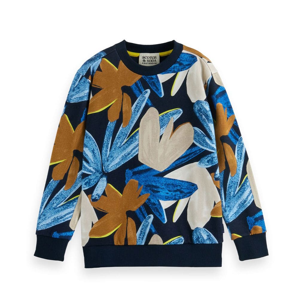 Sweatshirt med all over-print, Flower Camo