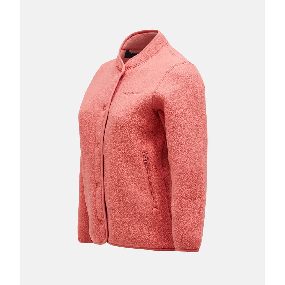 W Fleece Snap Cardigan