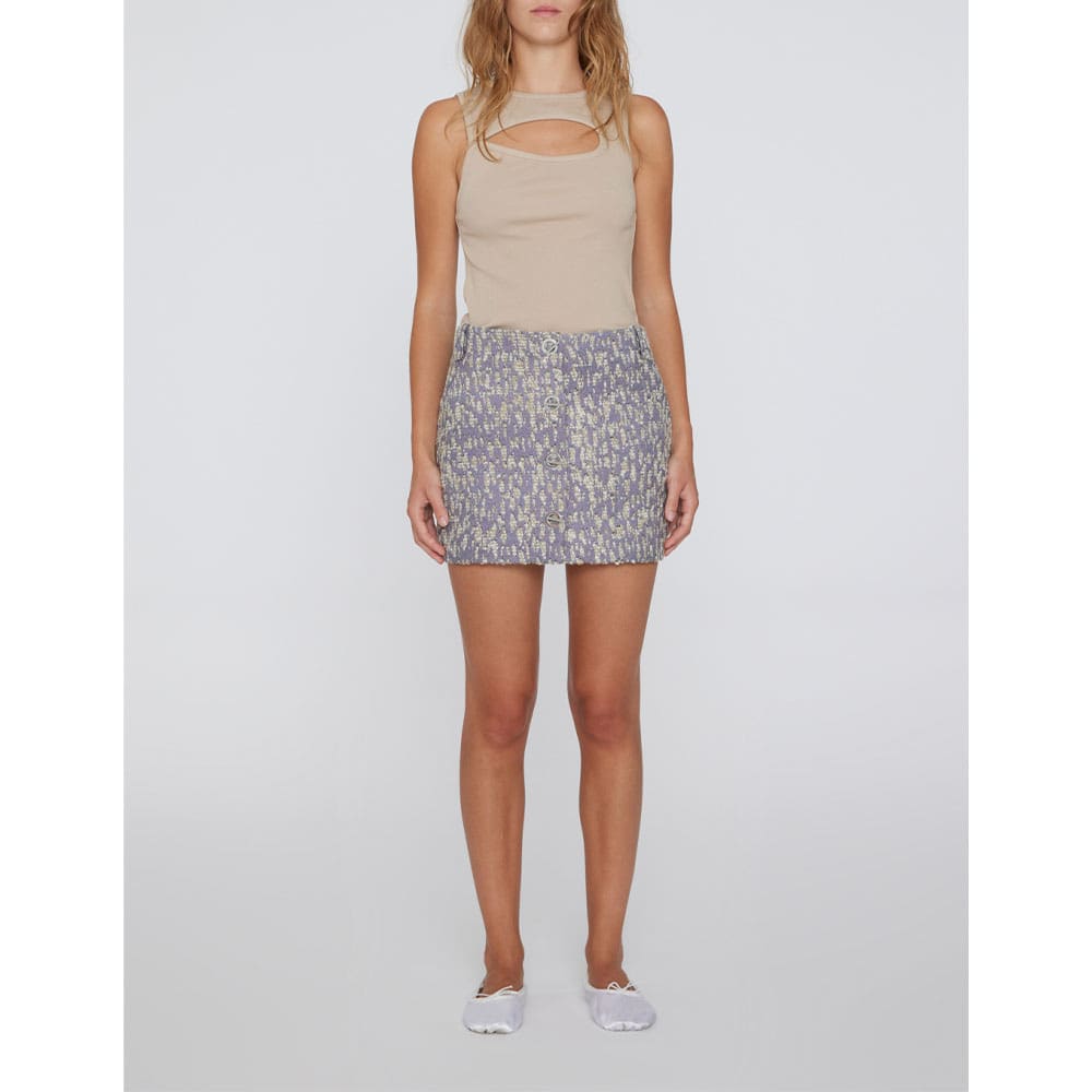 Ribbed Jersey Cut-Out Top