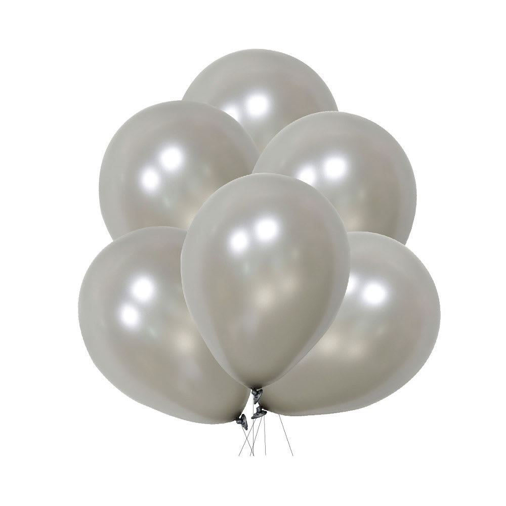 Metallicballonger 6st, silver. från Design House 95