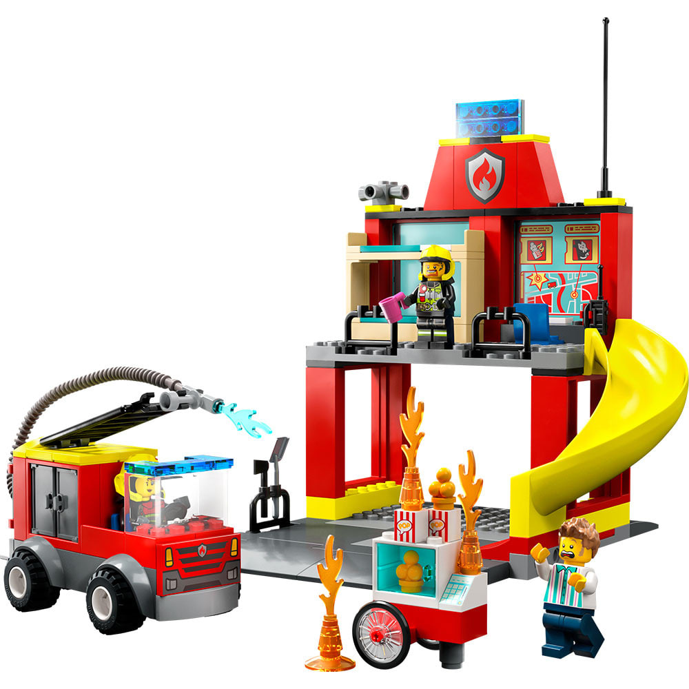 60375 City Brandstation och brandbil