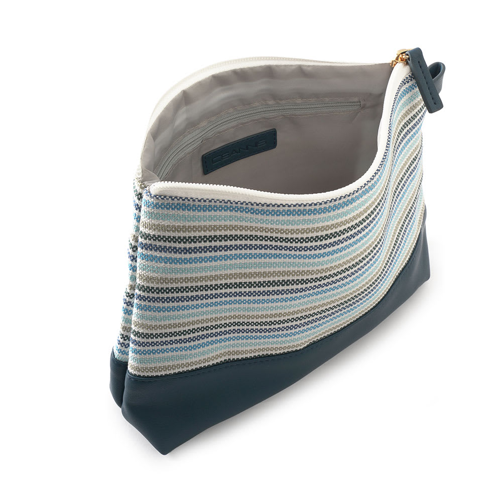 Striped Cosmetic Medium / Blue Necessär