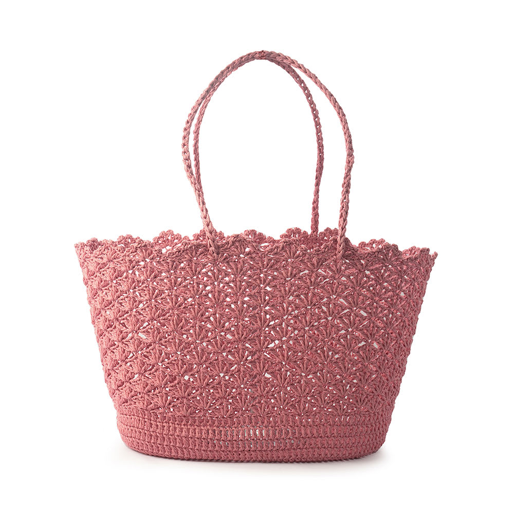 Picnic Crochet Basket Pink från Ceannis