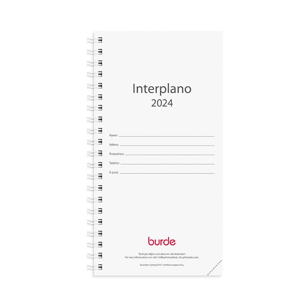 Interplano Refill 2024 från Burde