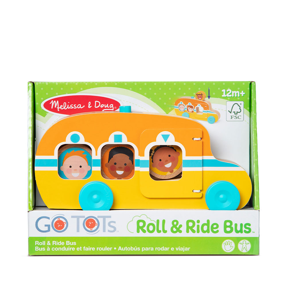 GO TOTs Roll & Ride Buss i trä från MELISSA & DOUG