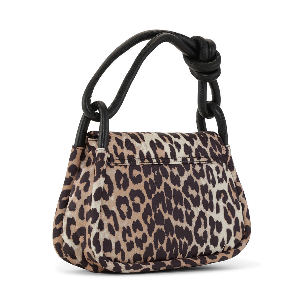 Handbag Knot Flap Over Print Leopard