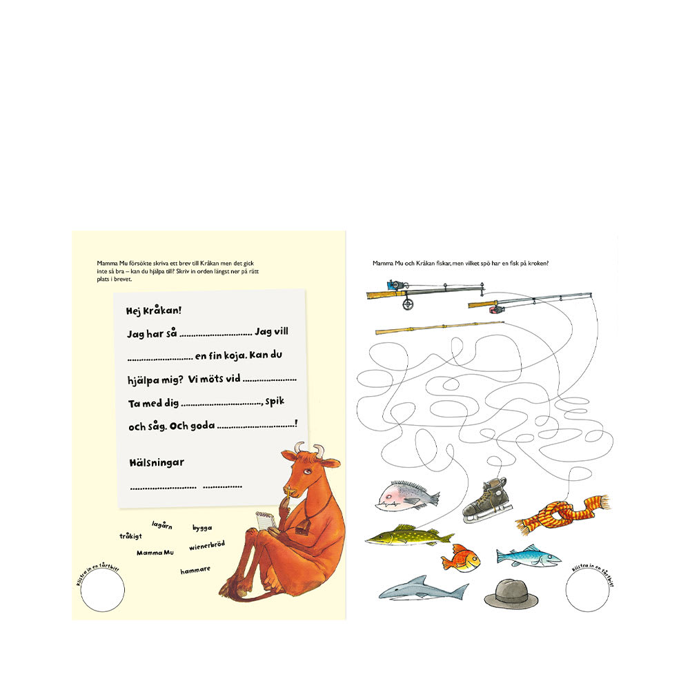 MAMMA MU & KRÅKAN Stora pysselboken Med klistermärken