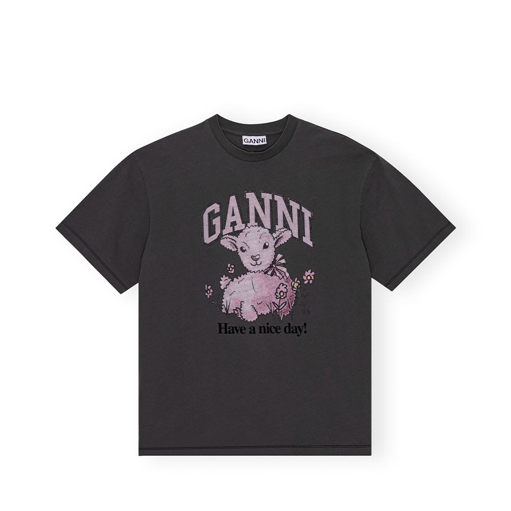 T-shirt Future Heavy Jersey Lamb från GANNI