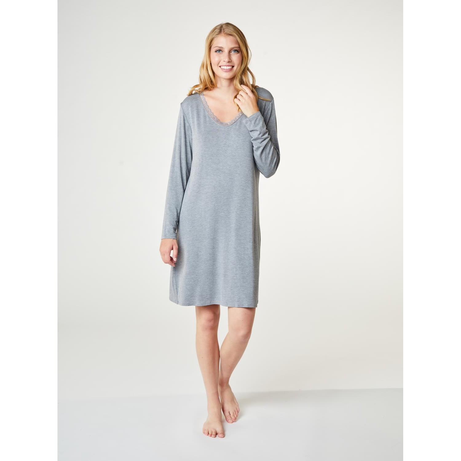 Ccdk Jacqueline L/s Dress Grey Melange från CCDK COPENHAGEN