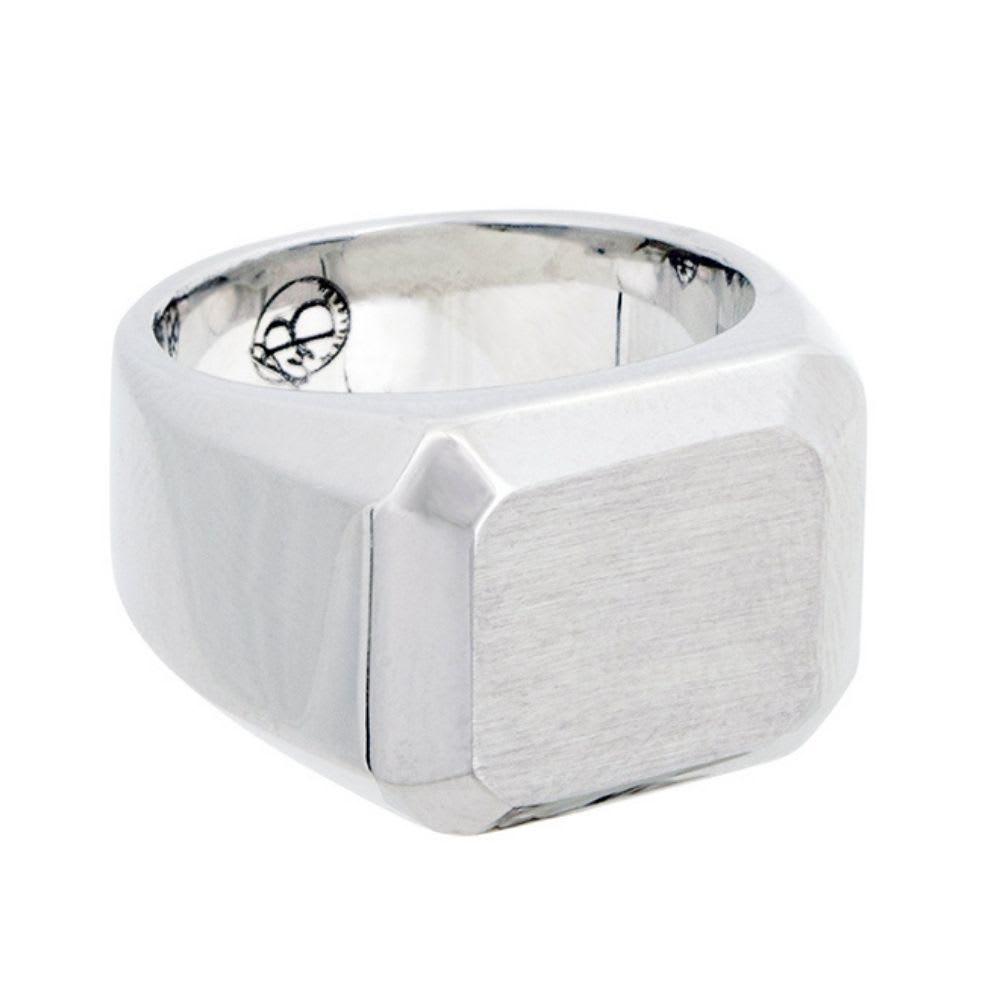 Cole Signet Ring Steel från by BILLGREN