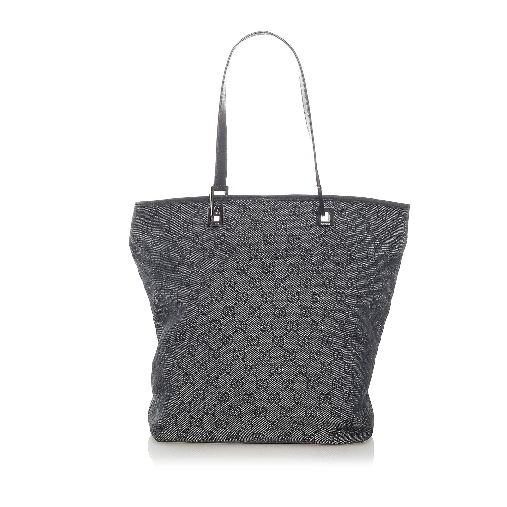Gucci Gg Canvas Tote Bag, dark gray