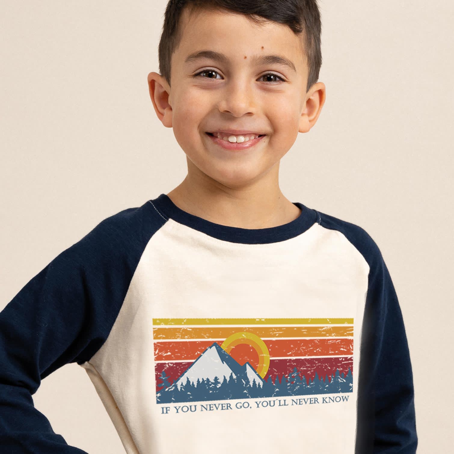 Cato L/s T-shirt, ski slope front print