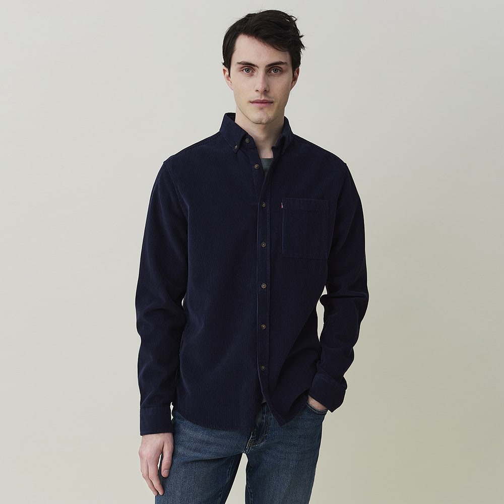 August Cord Shirt, dark blue