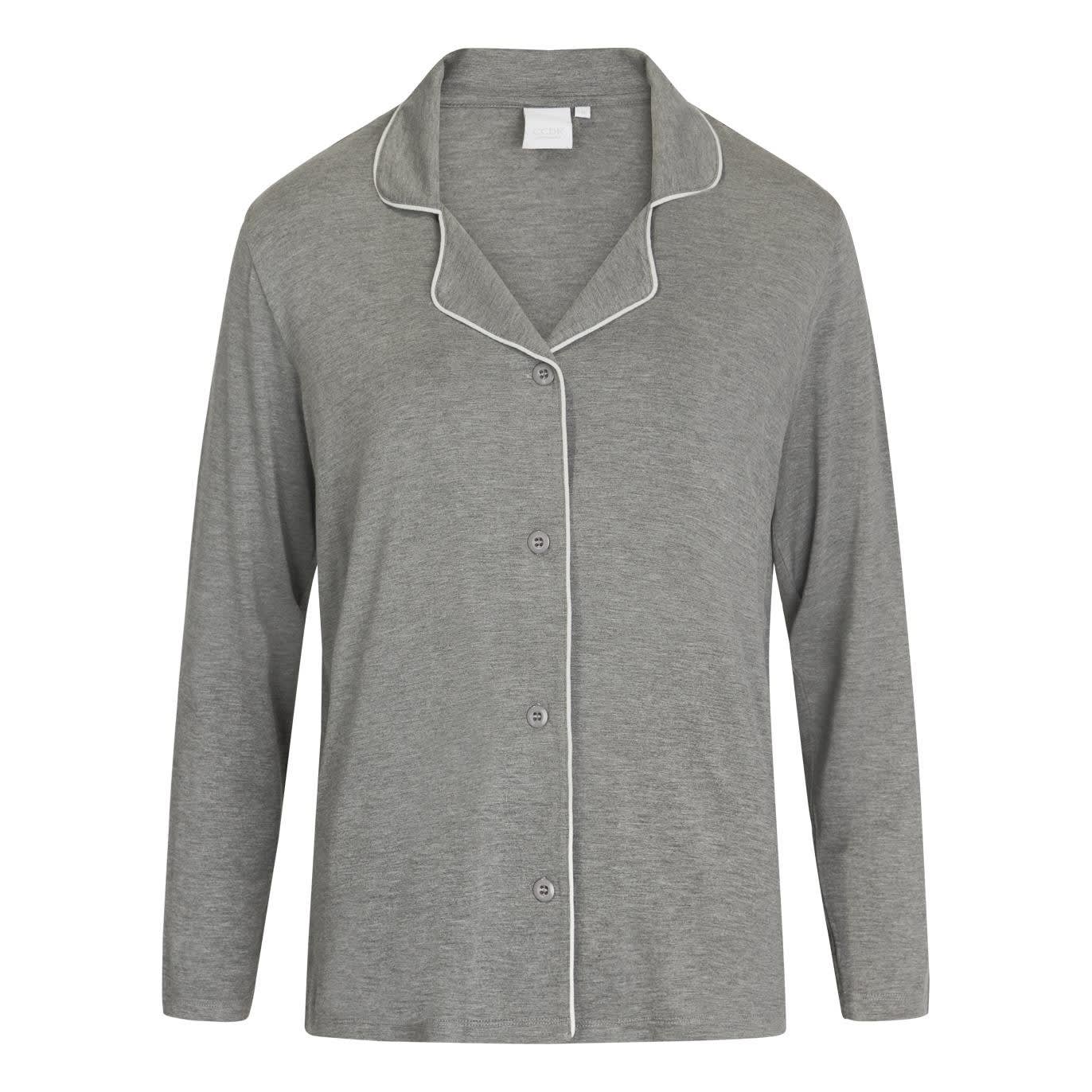 Ccdk Joy Pajamas Shirt Grey Melange, grey melange