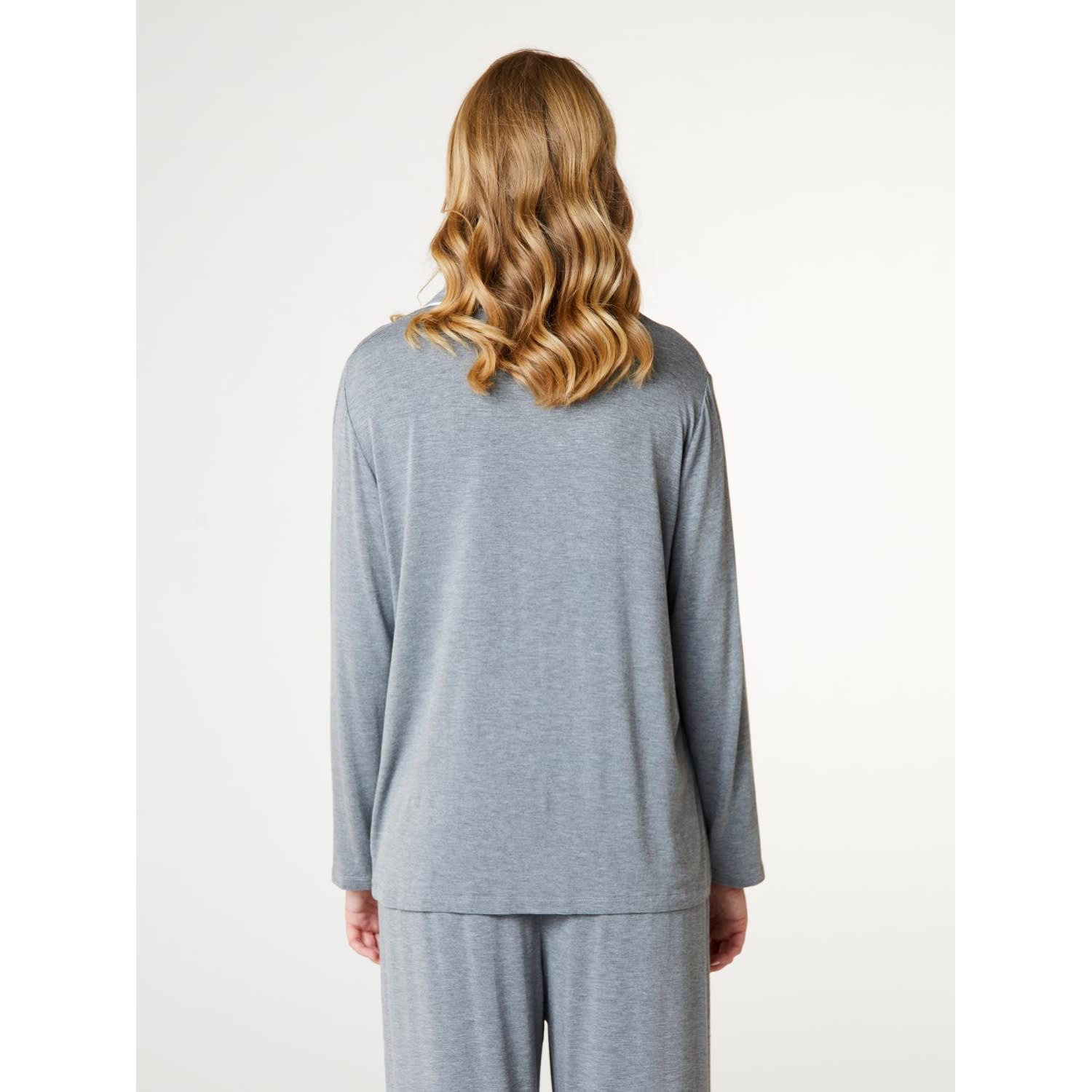 Ccdk Joy Pajamas Shirt Grey Melange, grey melange