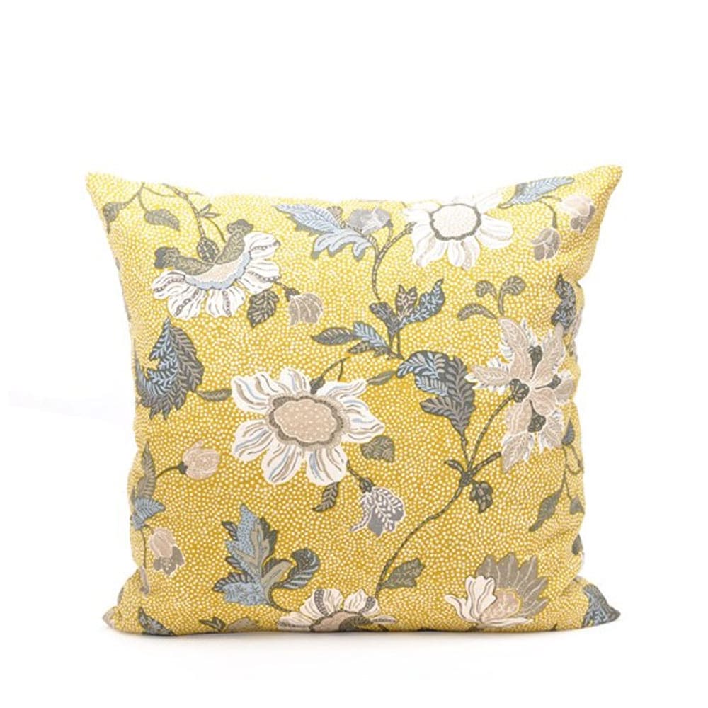 Kuddfodral Yellow Flower Linen 50x50 cm