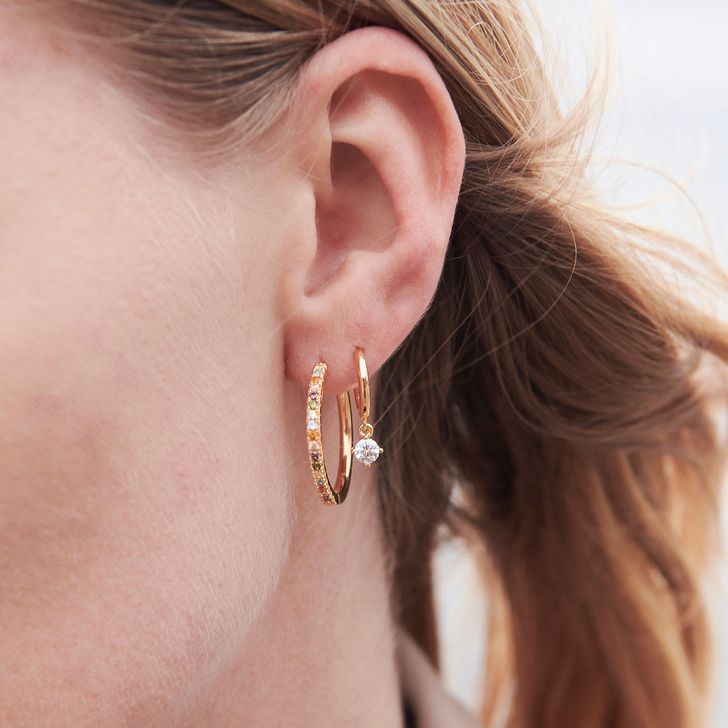 Belluno Creolo Piccolo Earrings i 18 kt. förgylld från Sif Jakobs