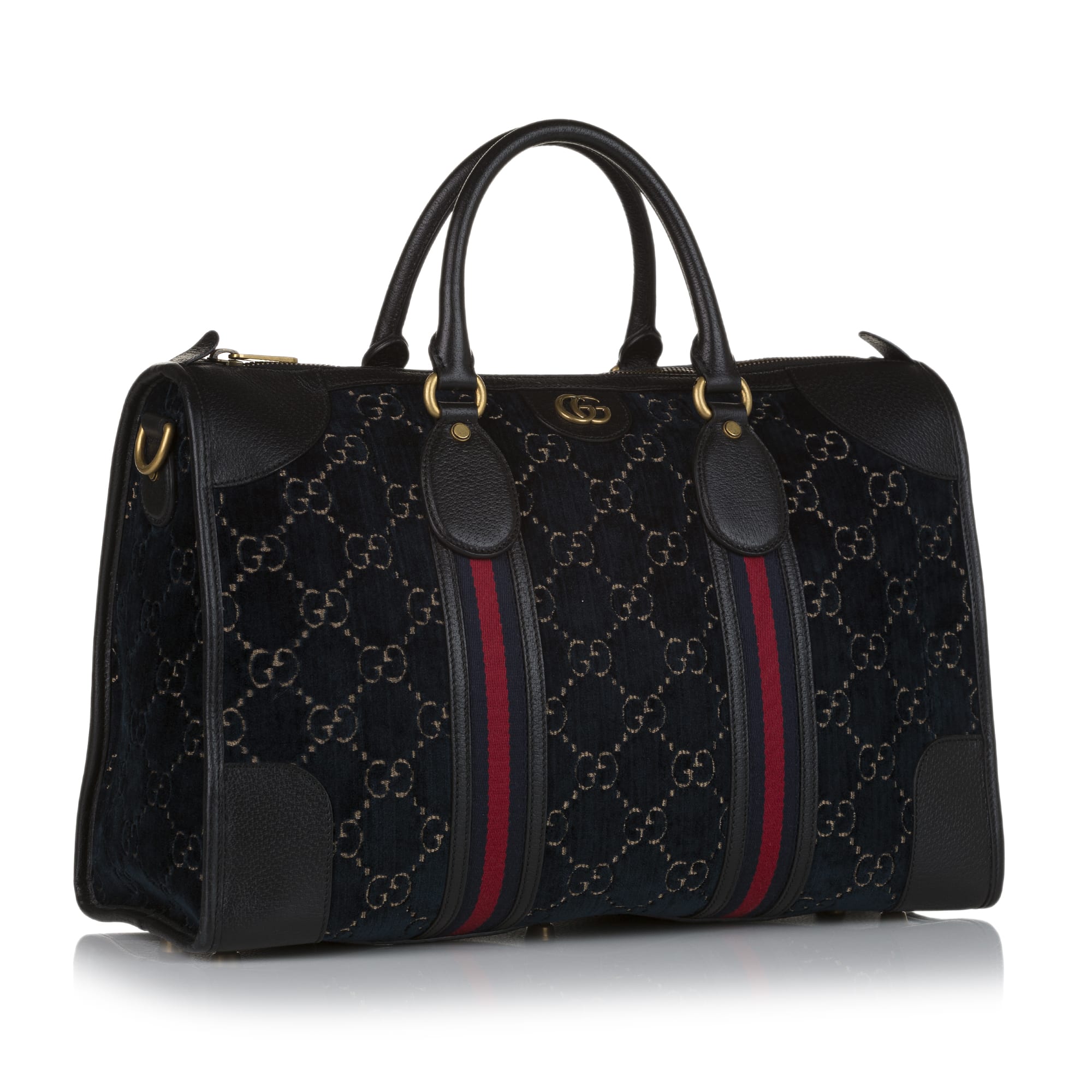 Gucci Gg Velvet Web Duffle Bag, ONESIZE