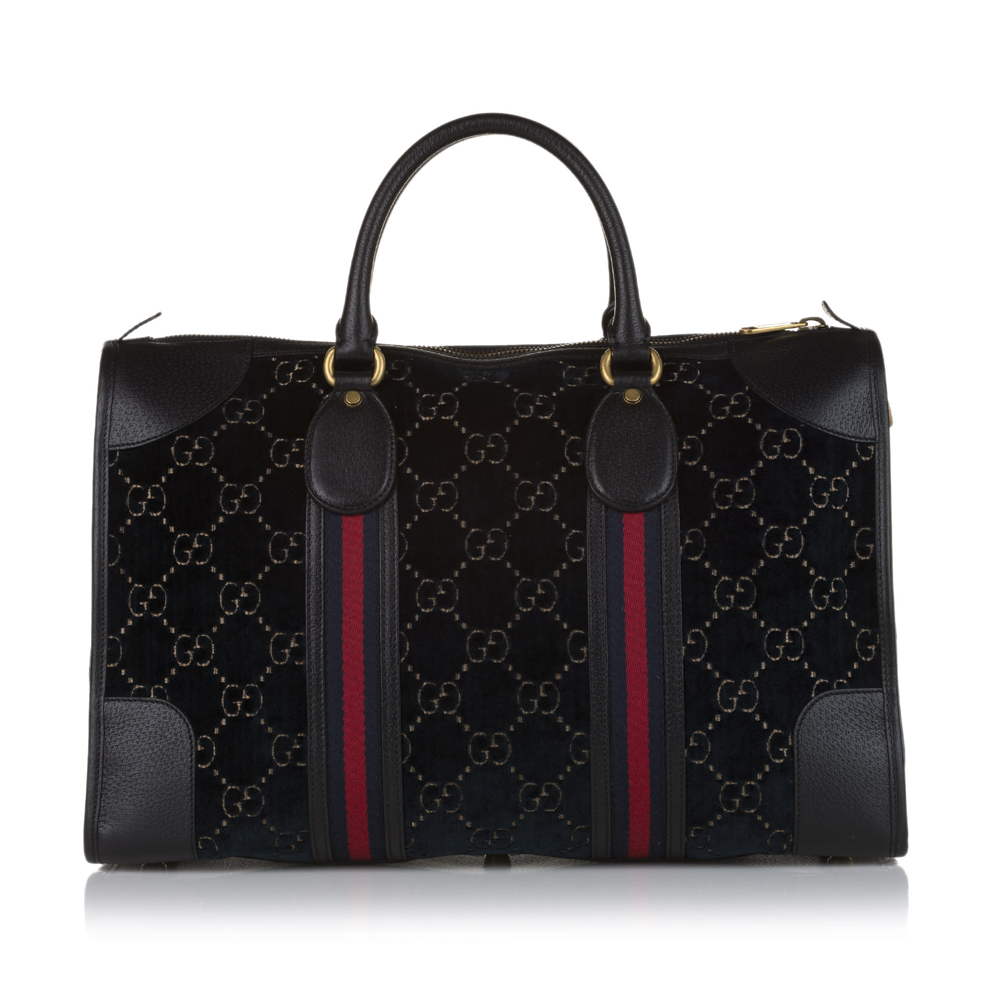 Gucci Gg Velvet Web Duffle Bag, ONESIZE