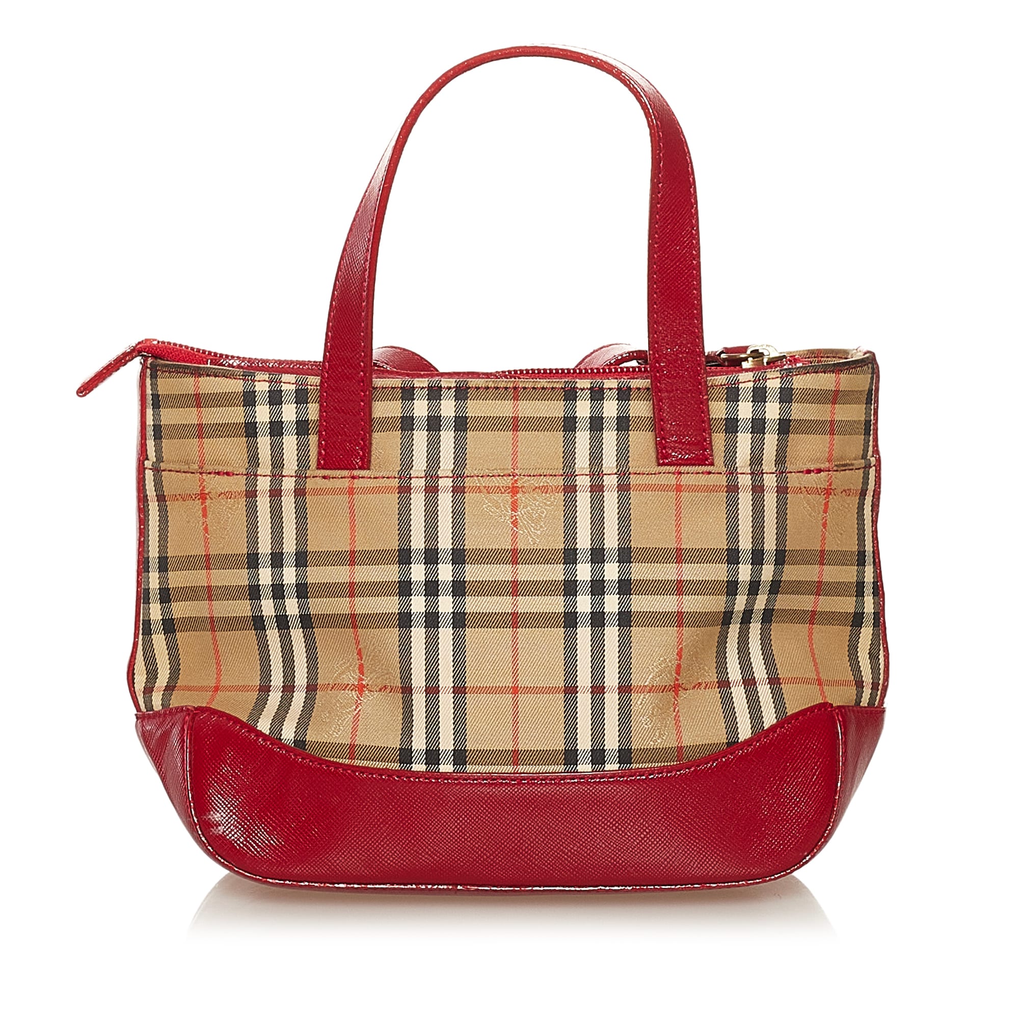 Burberry Haymarket Check Canvas Handbag, ONESIZE