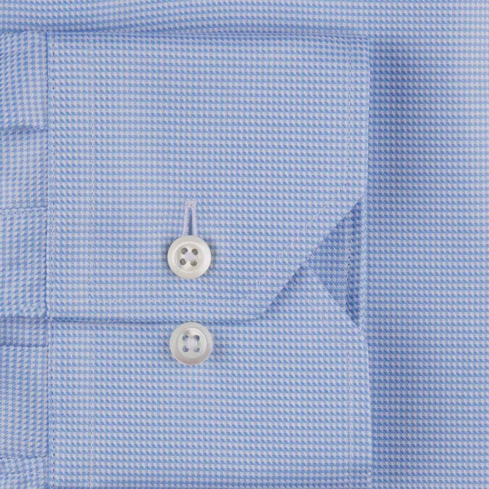 Fitted Body Shirt Houndstooth Blue, Light Blue