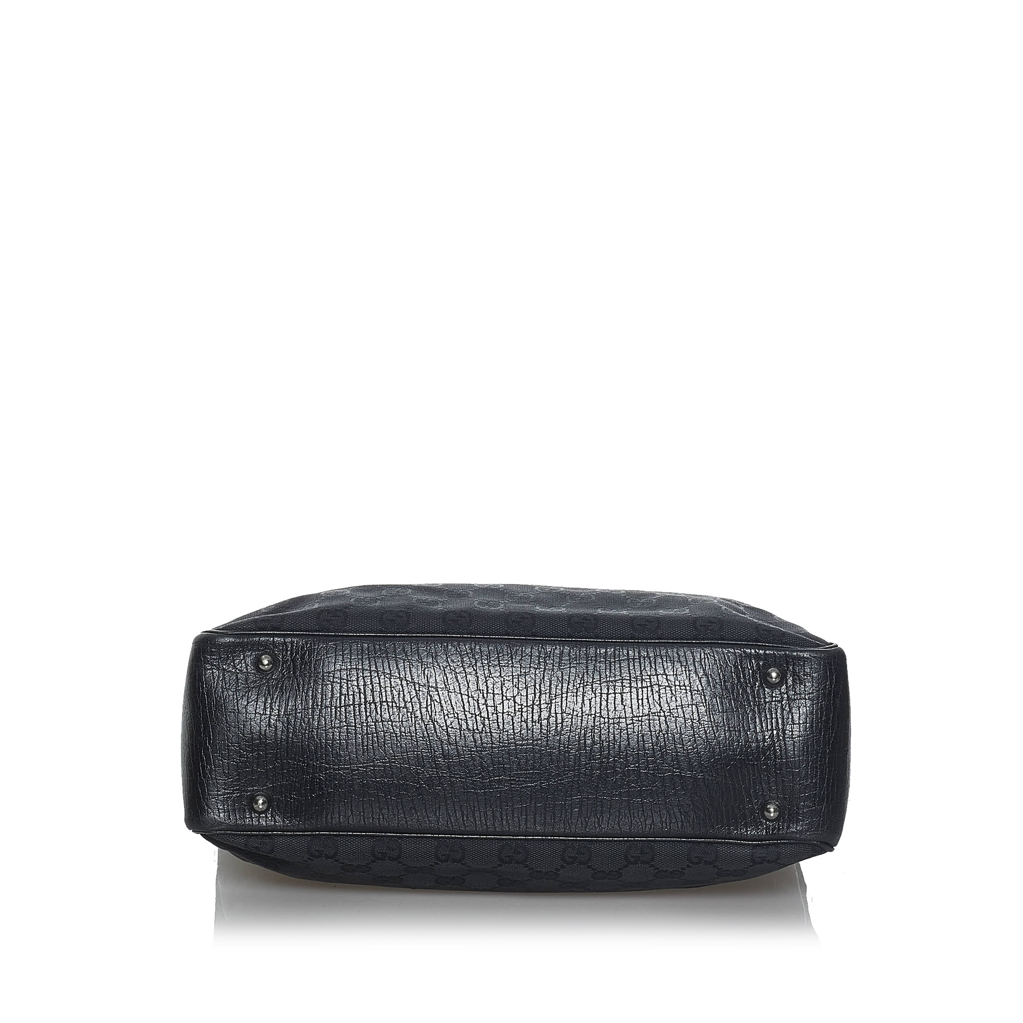 Gucci Bamboo Gg Canvas Handbag, ONESIZE, black