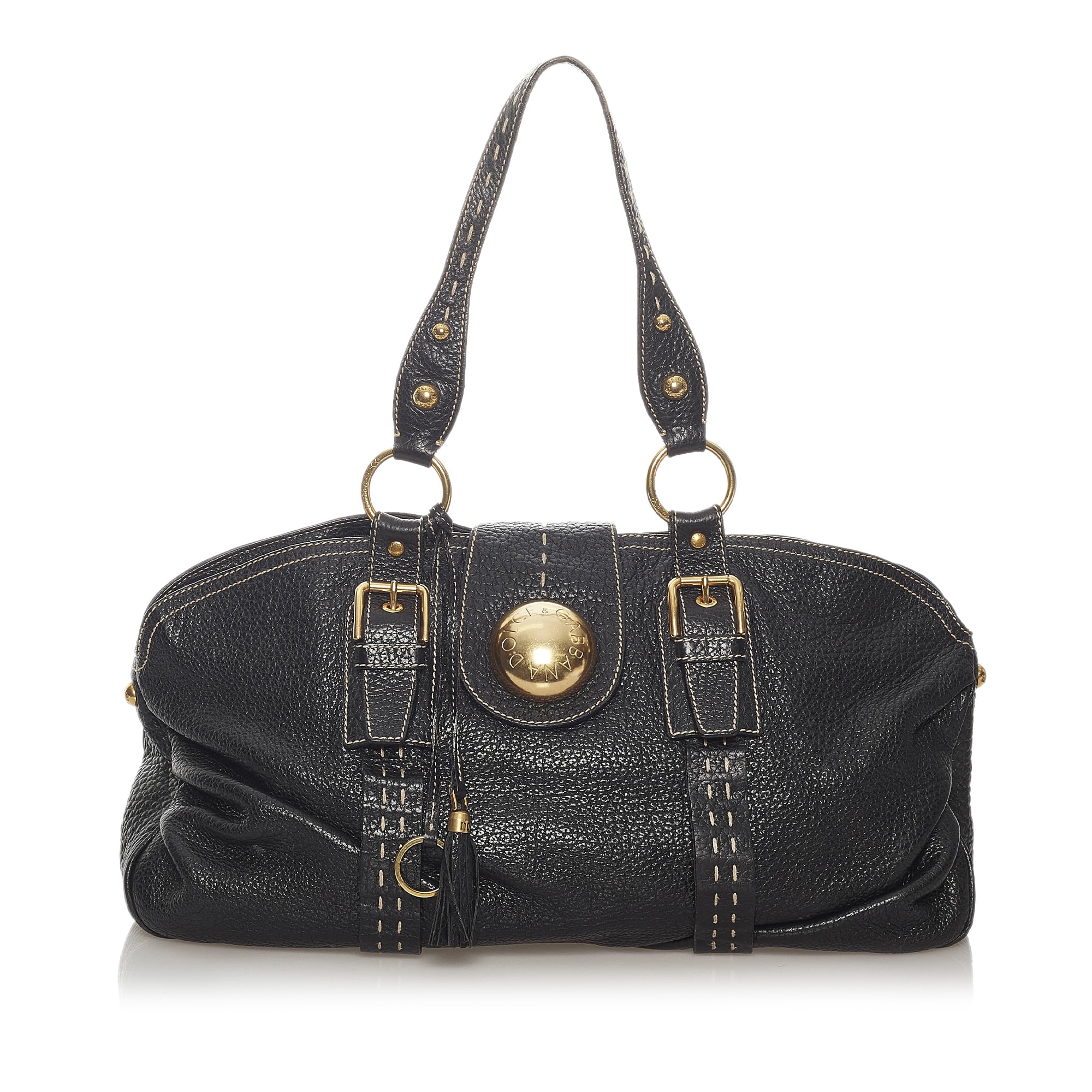 Dolce&gabbana Leather Shoulder Bag, ONESIZE, black