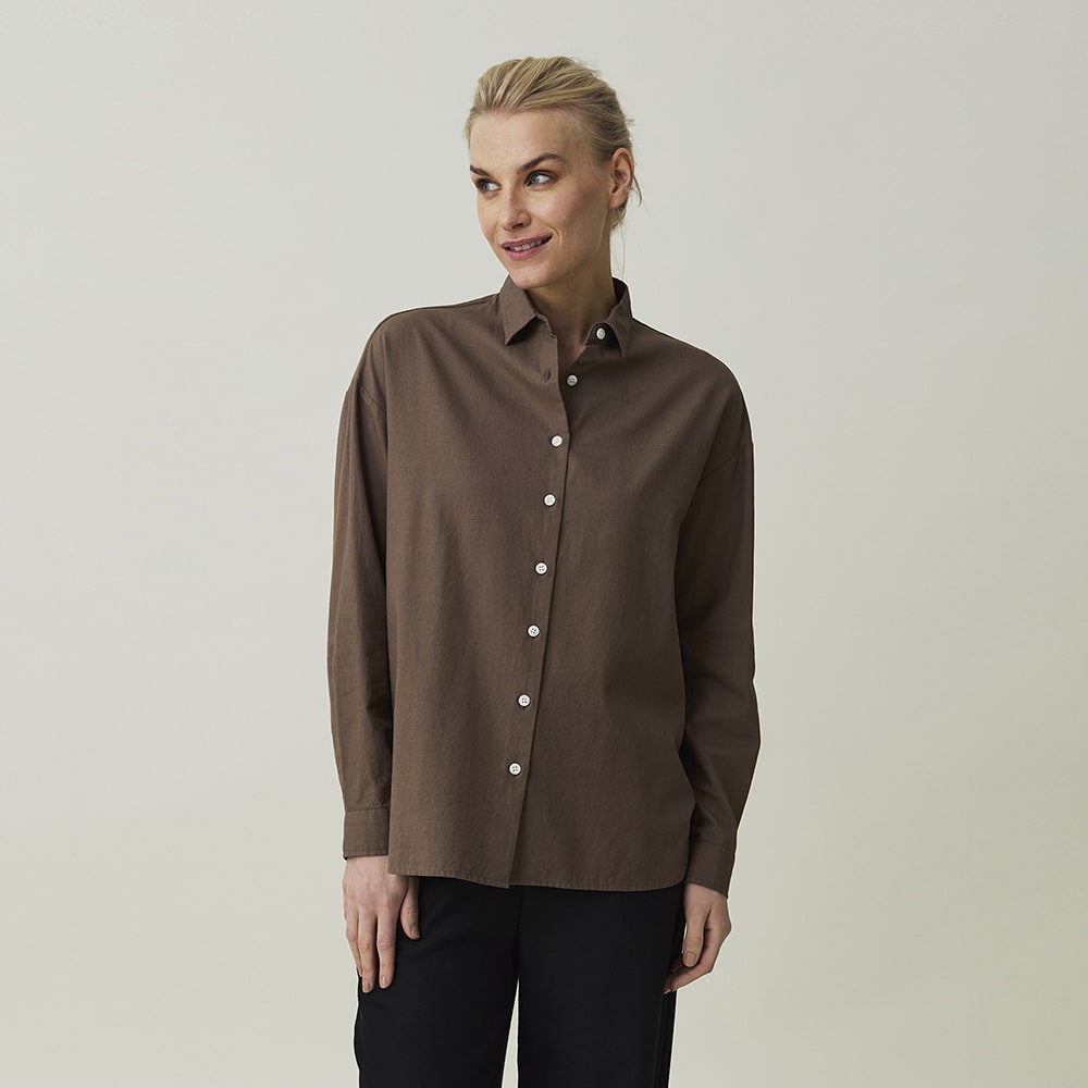 Edith Light Oxford Shirt, light brown