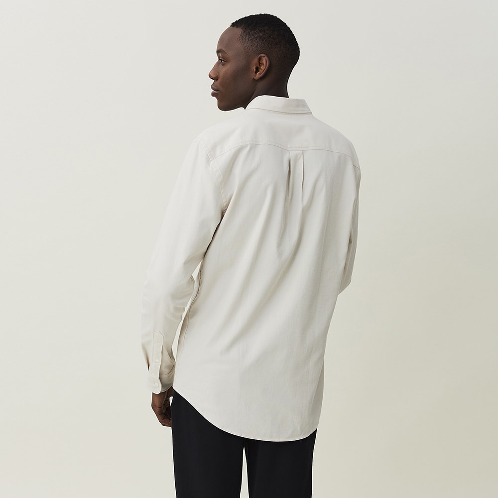Peter Lt Flannel Organic Cotton Shirt, light beige