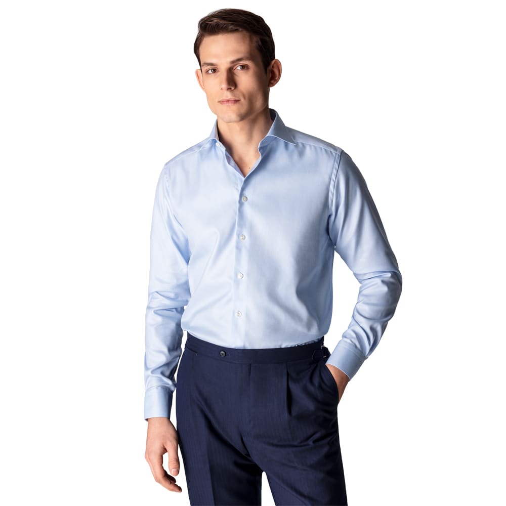 Skjorta I Texturerad Twill Slim Fit från Eton