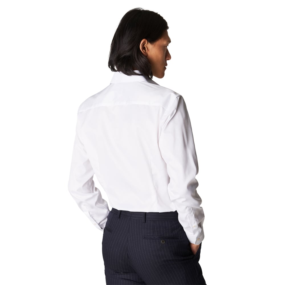 Signature Twill-skjorta Med Blomsterdetaljer Slim Fit, white
